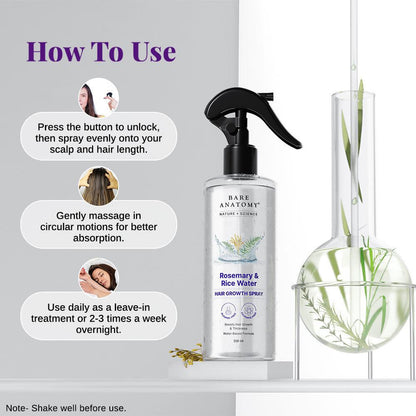 Rosemary & Rice Water Hair Growth Spray ( original product )